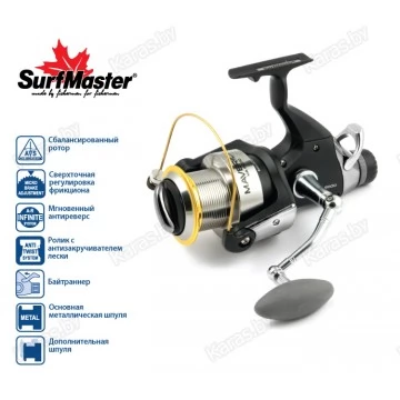 Безынерционая катушка Surf Master Maverik MA с байтраннером